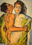 Lovers, c 1913, Koloman Moser