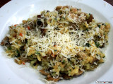 Pilzrisotto mit frischem parmesan (Mushroom risotto with fresh parmesan)