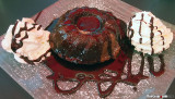 Warmer Schokokuchen (Warm Chocolate Cake, Chocolate and Whipped Cream)