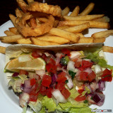  Black & Blue Burger Tacos with crispy seasoned fries