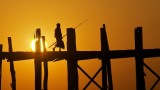 U Bein Bridge Fisherman by Arthur Provenz. Honorable Mention