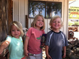 Annie, Kristina, Evan: at the rock shop in Moab