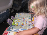 On the plane to FL: Annie puts safety first