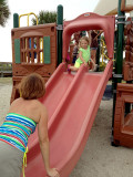 Sliding with Aunt Kathy