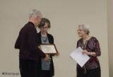 Verna and Dave Smythe receiving the Presidents Prize from Fenja