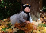 Playing in the Fall Leaves