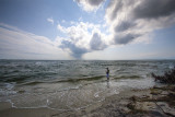 Enjoying The Water At The Hatteras Inlet-Looking South To Ocracoke