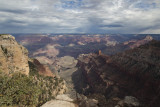 Scattered Light And Clouds Over The Grand Canyon- South Rim