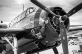 Front View Of A US Navy TBM Avenger-Vintage WWII Aircraft