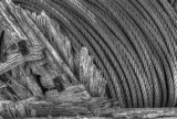 old spool of wire rope