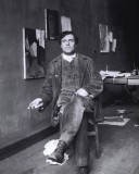 1915 - Modigliani in his studio