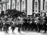 August 1912 - Nicholas with Alexei reviewing the Imperial Guard