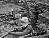 1915 - Indian infantry in gas masks