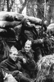 1916 - British soldiers in a trench celebrating Christmas