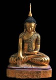 1700s - Wood Shan Burmese Buddha