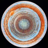 South pole of the planet Jupiter