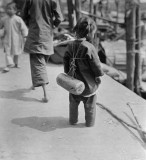 c. 1918 - Girl wearing life preserver