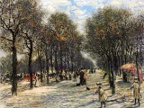 c. 1893 - Lane of Trees on the Champs-Elysees