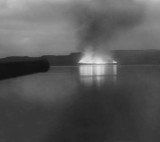 December 1915 - Stores burning on the beach