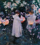 c. 1885 - Carnation, Lily, Lily, Rose
