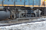 GP38-2 1800 derailed in Moosonee.