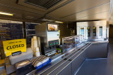 Serving area in Ontario Northland Railway snack car 701.