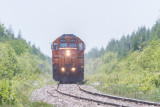 Polar Bear Express approaching Moosonee