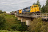 Ontario Northland Railway freight 419 coming into Moosonee 2014 September 12th.
