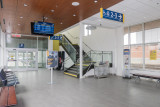 Waiting room at track level in VIA Rail Cobourg new station building.