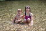 Helen/Adrian in Water at Ponca Bridge