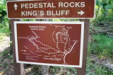 Sign for Scenic Look-out Pedestal Rocks Kings Bluff