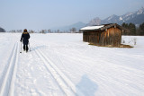 Balade dans la neige près du village de Schwangau