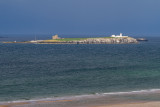 Inner Farne and the lighthouse view from Bamburgh castle 1094.jpg