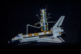 A model of the Hubble telescope being released