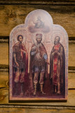 An icon in the wooden church