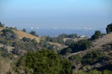 View of the bay area cities in the distance