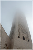 the minaret fades into the mist
