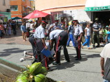 Bridgetown police making an arrest