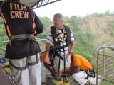 Victoria Falls bridge bungee jumper
