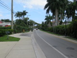 Miami walking across the Venetian Causeway