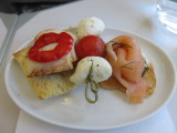 South African Airlines part of meal in business class JNB to MRU