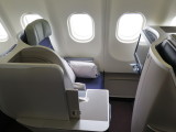 Malaysian Airlines business class seat Melbourne to Kuala Lumpur