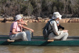 Onboard the canoes in the Manambolo Gorge