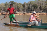 Onboard the canoes in the Manambolo Gorge