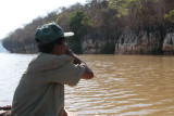 Onboard the canoes in the Manambolo Gorge