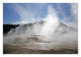 Backlit  fumerole