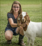 A Girl and Her Pet Goat