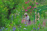 Woman in garden