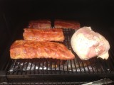 Ribs and Turkey breast on the smoker