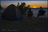 Two Camper Friends Enjoying Another Beautiful Sunset